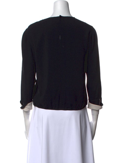 Giorgio Armani Scoop Neck Three-Quarter Sleeve Top