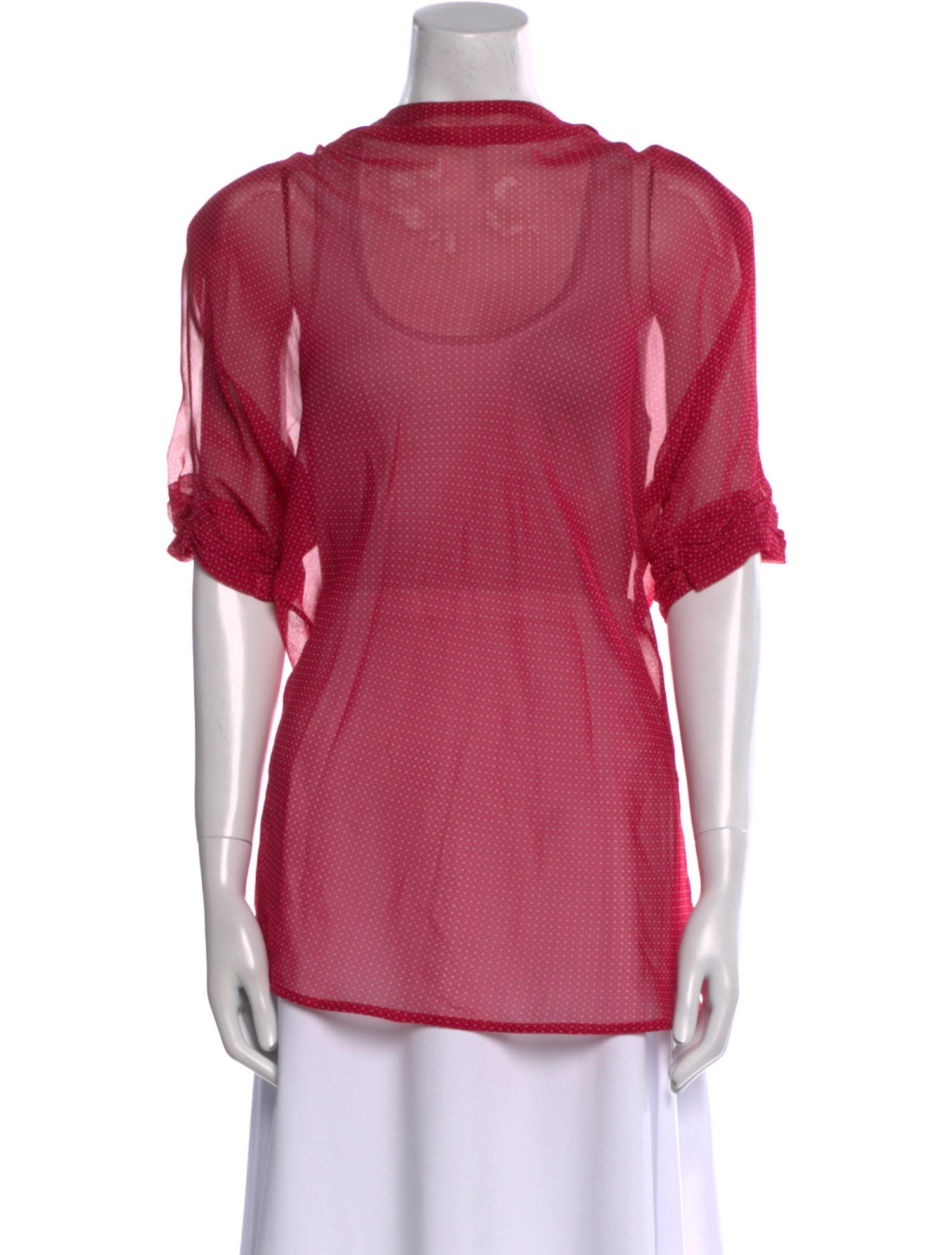 Giorgio Armani Mock Neck Short Sleeve Top