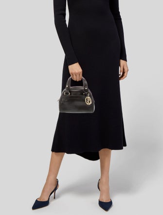 Giorgio Armani Leather Top Handle Bag