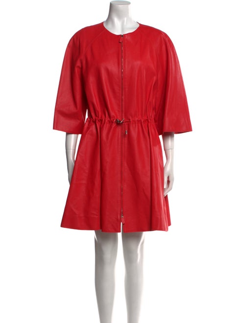 Giorgio Armani Lamb Leather Mini Dress