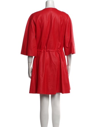 Giorgio Armani Lamb Leather Mini Dress