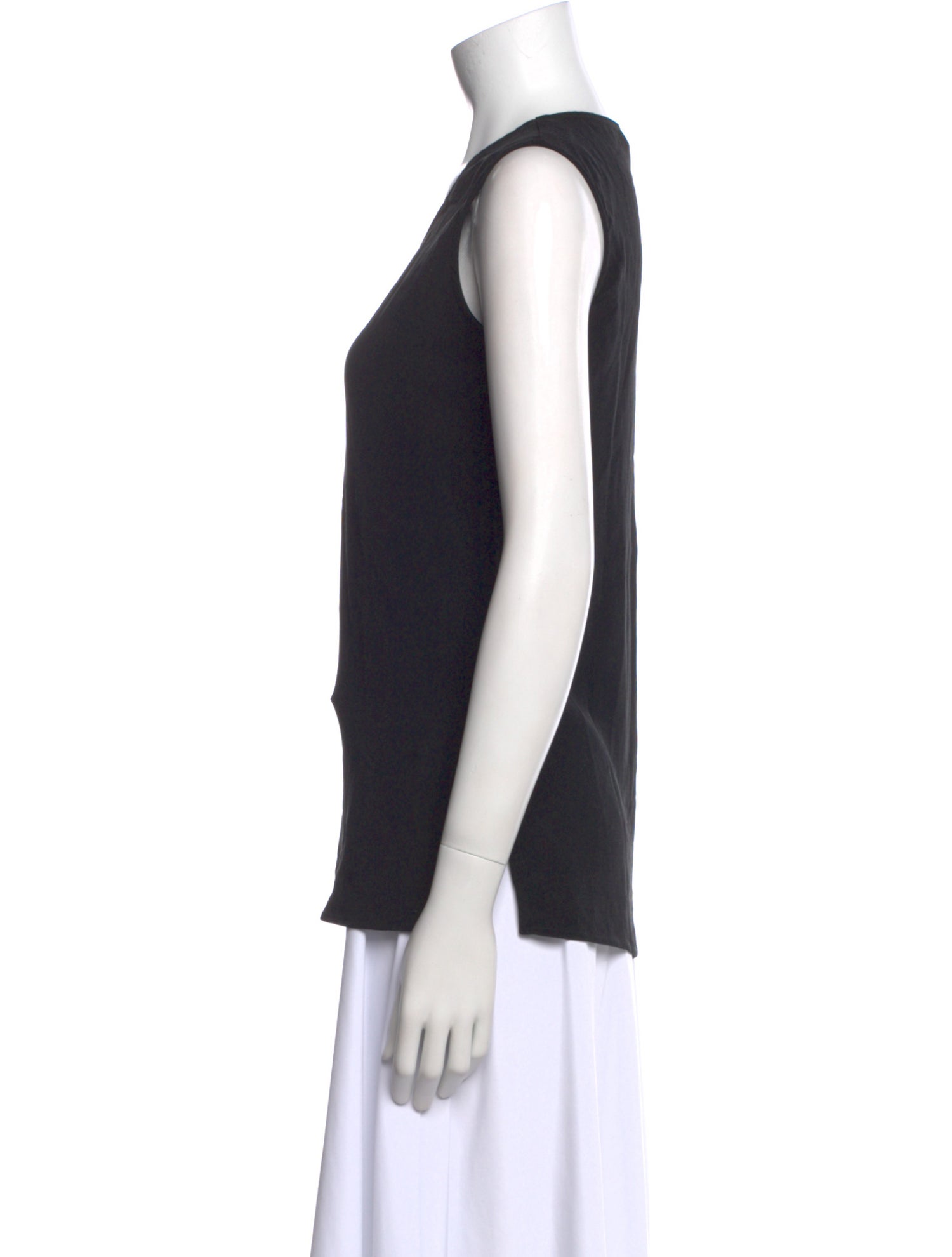 Giorgio Armani Silk Scoop Neck Top