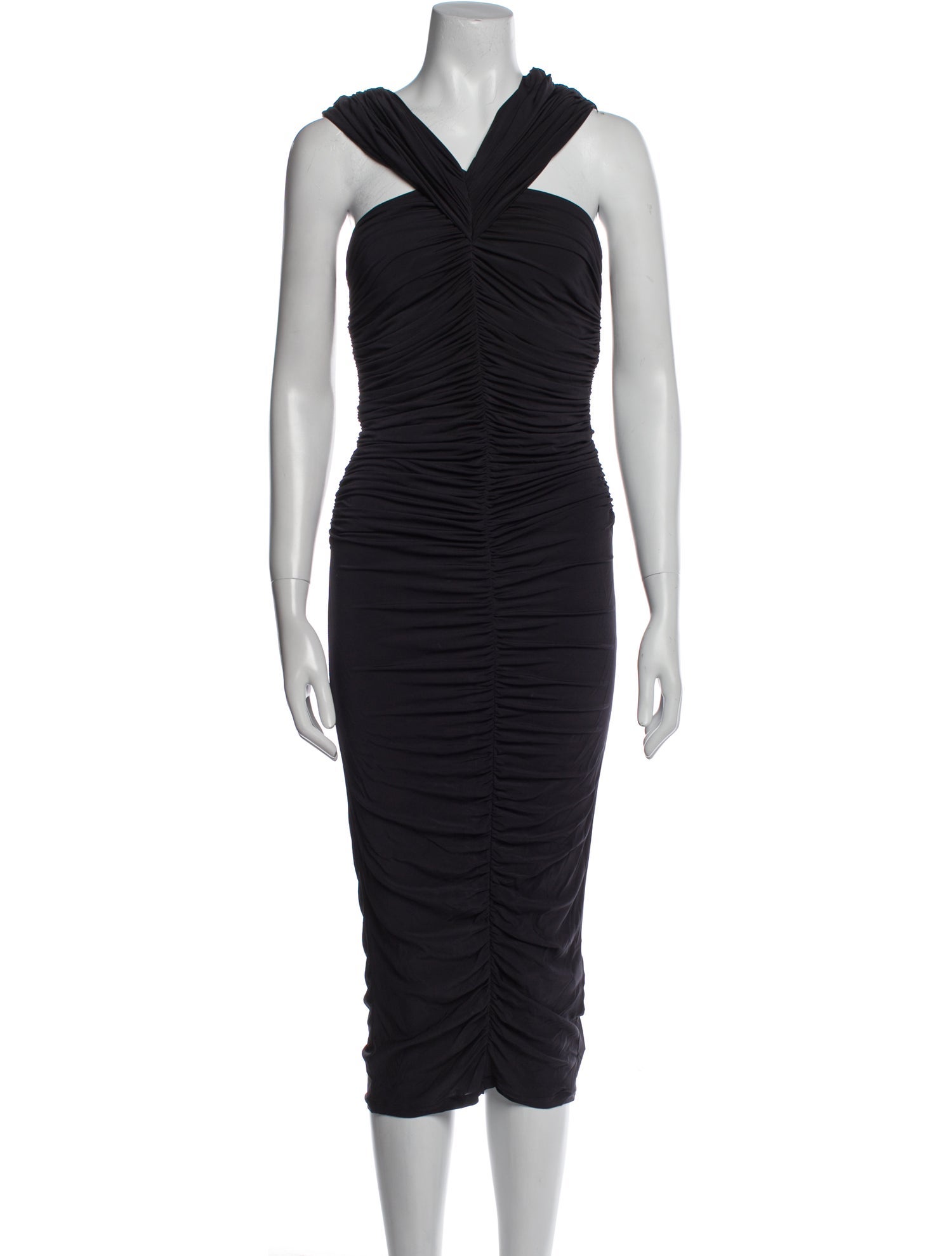 Giorgio Armani V-Neck Midi Length Dress
