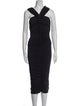 Giorgio Armani V-Neck Midi Length Dress