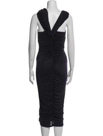 Giorgio Armani V-Neck Midi Length Dress