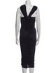 Giorgio Armani V-Neck Midi Length Dress