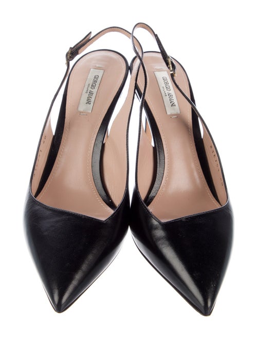 Giorgio Armani Leather Slingback Pumps
