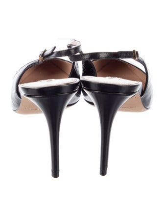 Giorgio Armani Leather Slingback Pumps