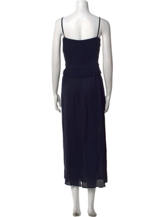 Giorgio Armani Square Neckline Long Dress