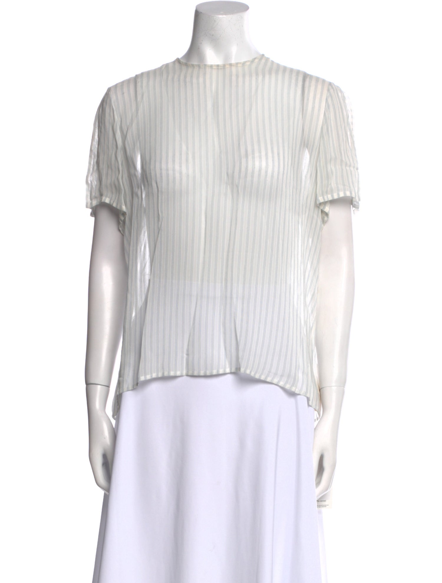 Giorgio Armani Striped Crew Neck Blouse