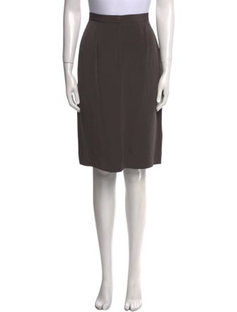 Giorgio Armani Pleated Accents Knee-Length Skirt