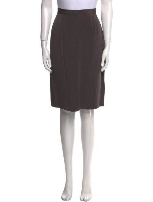 Giorgio Armani Pleated Accents Knee-Length Skirt