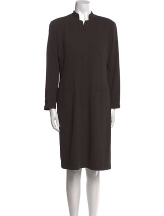 Giorgio Armani Virgin Wool Knee-Length Dress