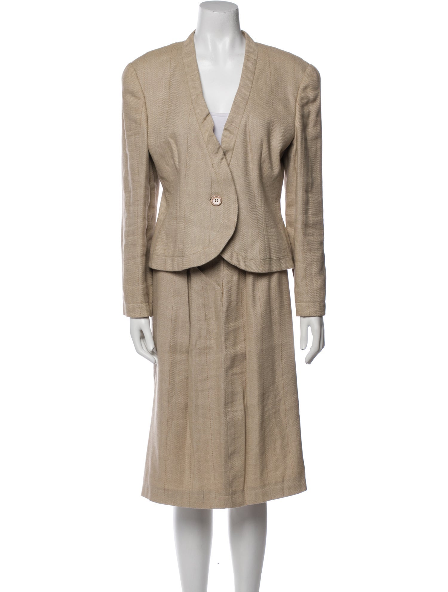 Giorgio Armani Linen Skirt Suit
