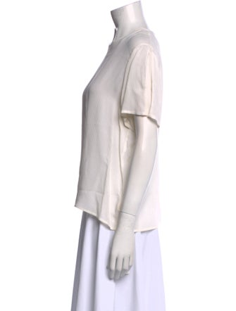 Giorgio Armani Crew Neck Short Sleeve Blouse