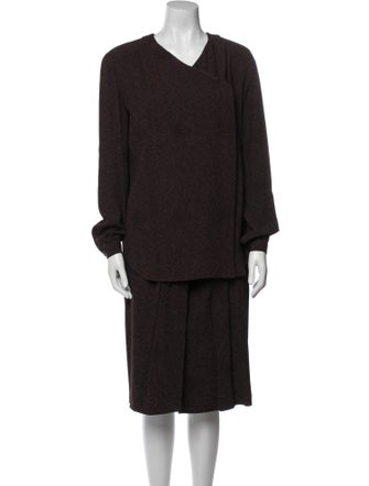 Giorgio Armani Pleated Accents Skirt Suit