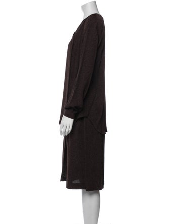 Giorgio Armani Pleated Accents Skirt Suit