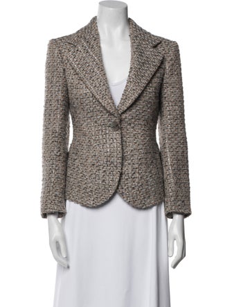Giorgio Armani Tweed Pattern Blazer