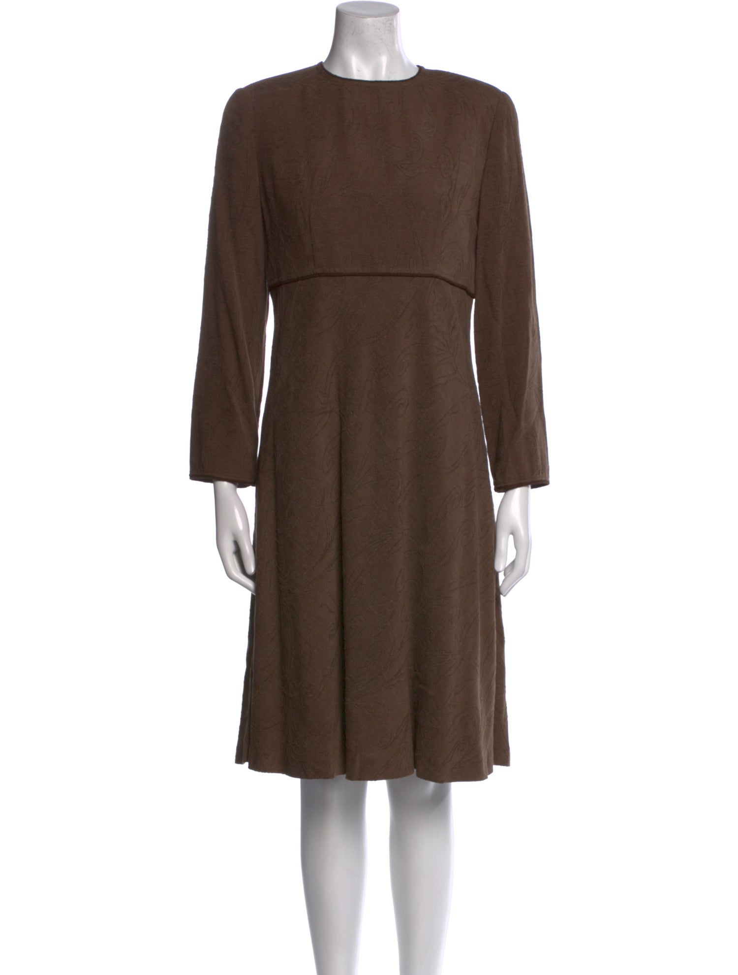 Giorgio Armani Crew Neck Knee-Length Dress w/ Tags