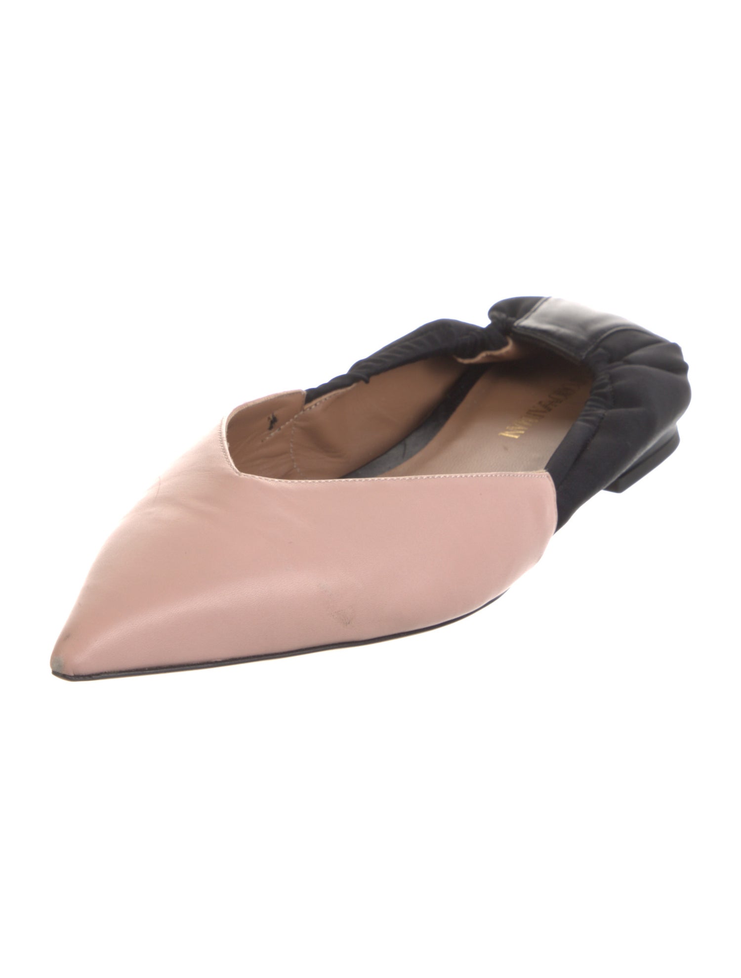 Emporio Armani Leather Colorblock Pattern Mules