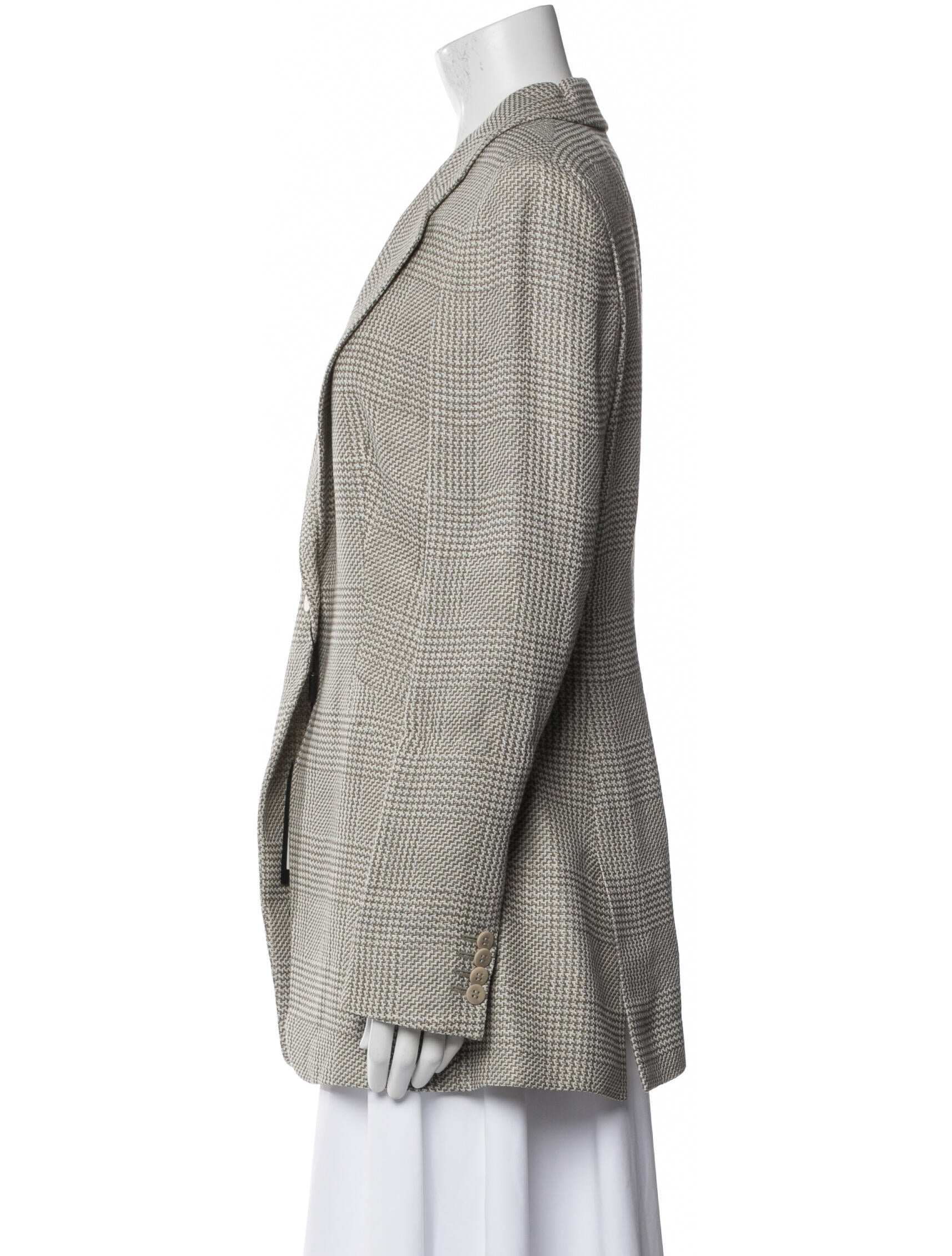 Giorgio Armani Wool Houndstooth Print Blazer w/ Tags