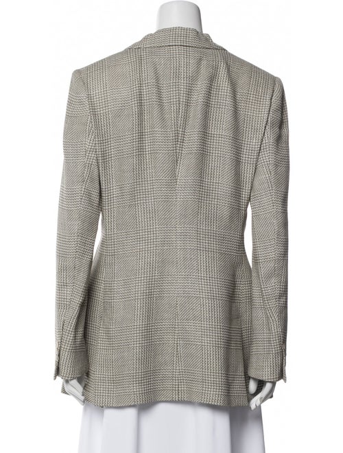 Giorgio Armani Wool Houndstooth Print Blazer