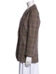 Giorgio Armani Wool Plaid Print Blazer