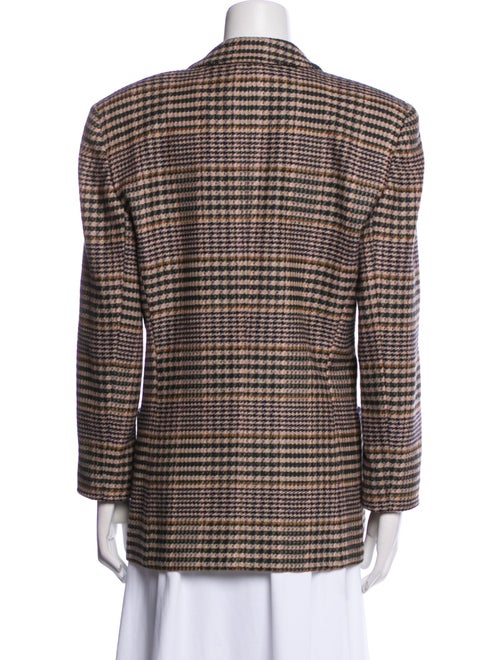 Giorgio Armani Wool Plaid Print Blazer