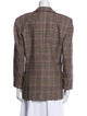 Giorgio Armani Wool Plaid Print Blazer