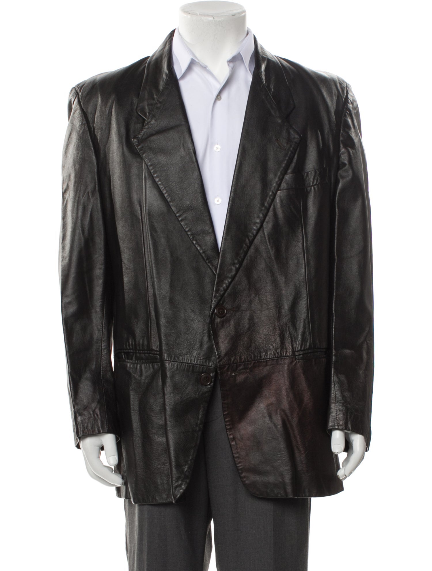 Giorgio Armani Leather Moto Jacket