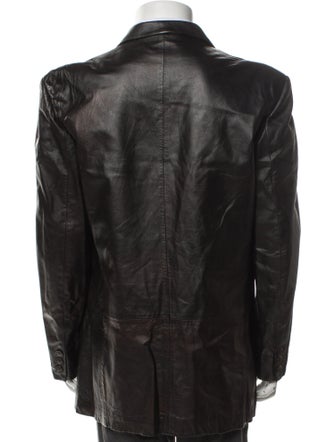 Giorgio Armani Leather Moto Jacket