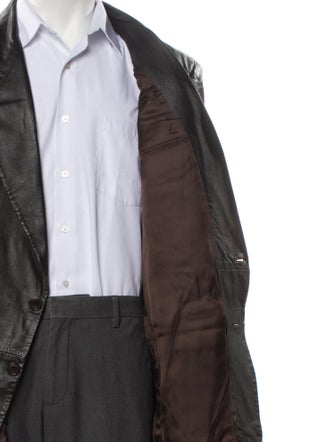 Giorgio Armani Leather Moto Jacket