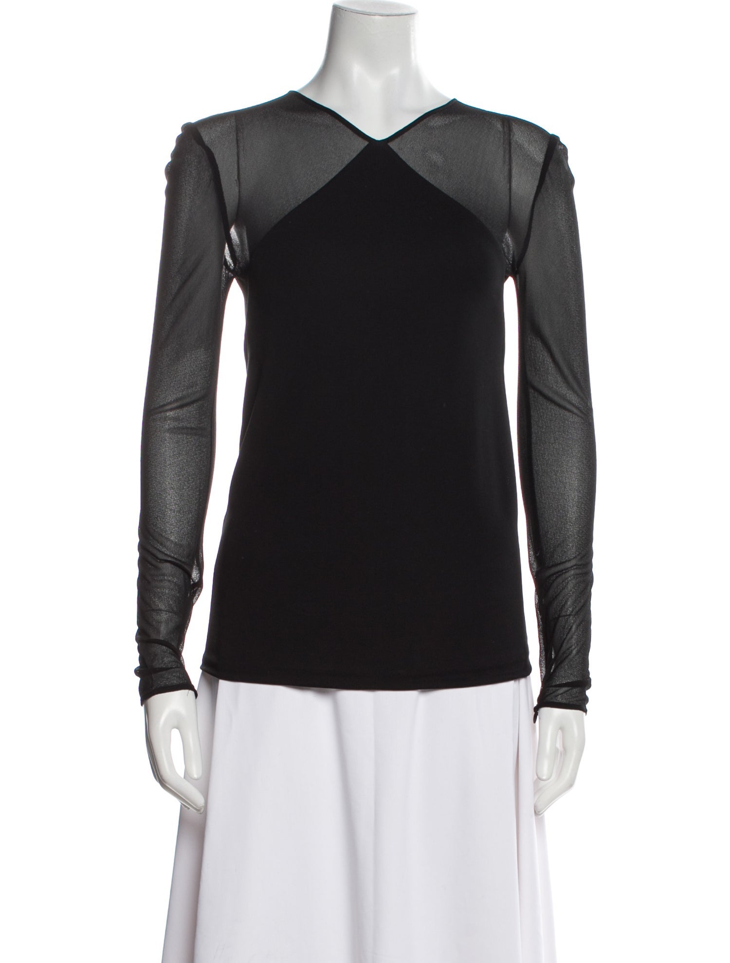 Giorgio Armani V-Neck Long Sleeve Top