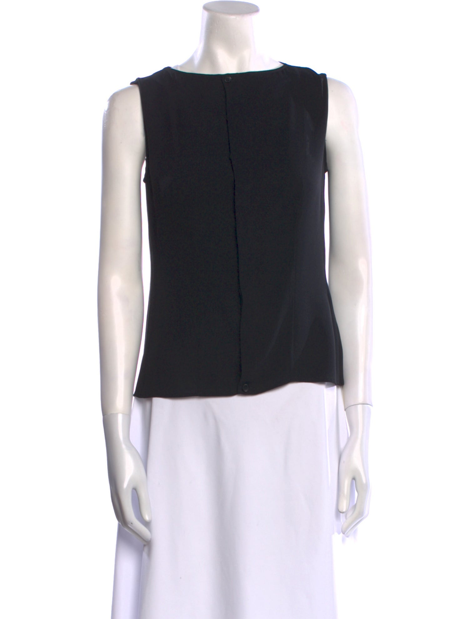 Giorgio Armani Silk Bateau Neckline Top