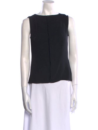 Giorgio Armani Silk Bateau Neckline Top