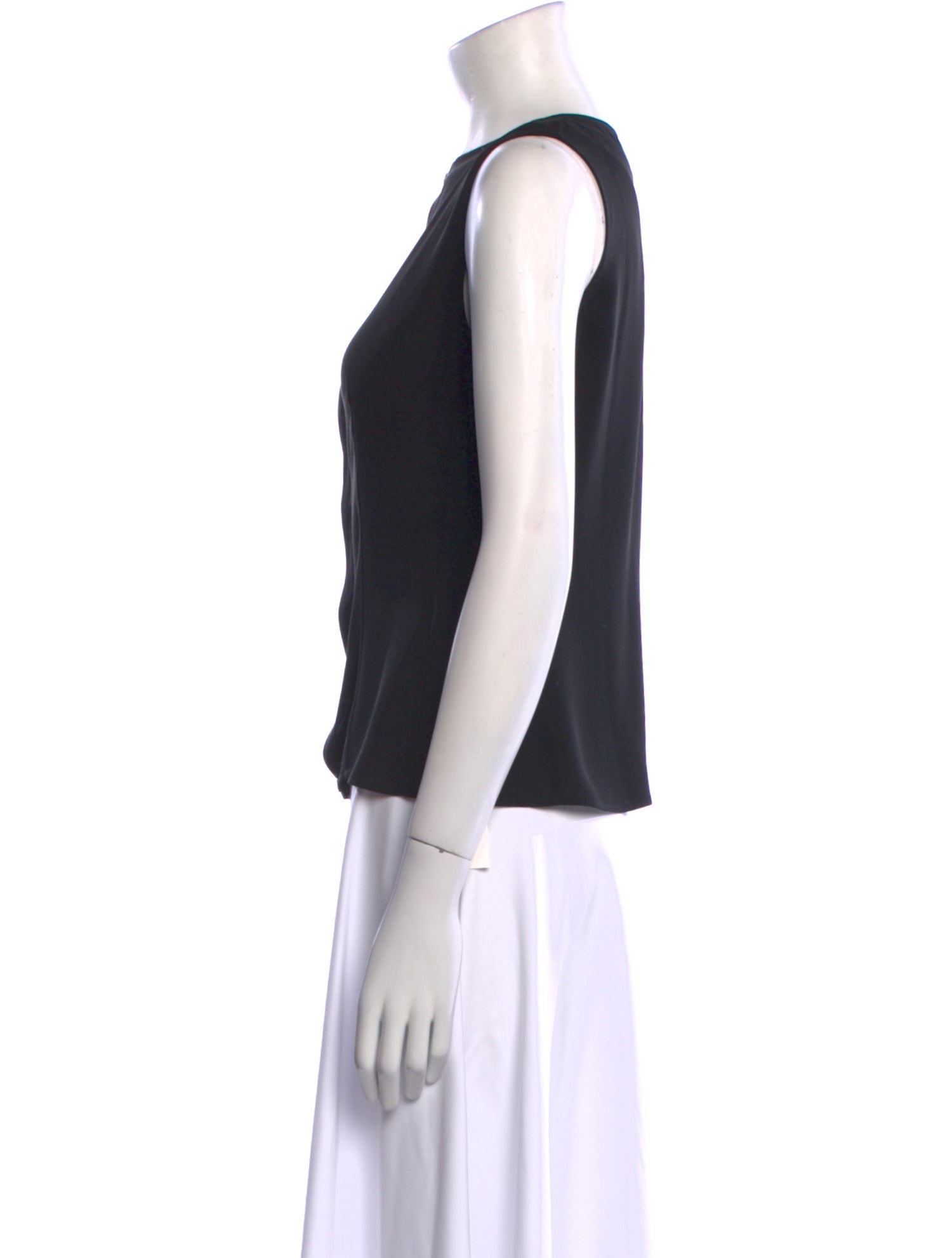 Giorgio Armani Silk Bateau Neckline Top