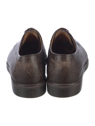 Giorgio Armani Embossed Leather Sneakers