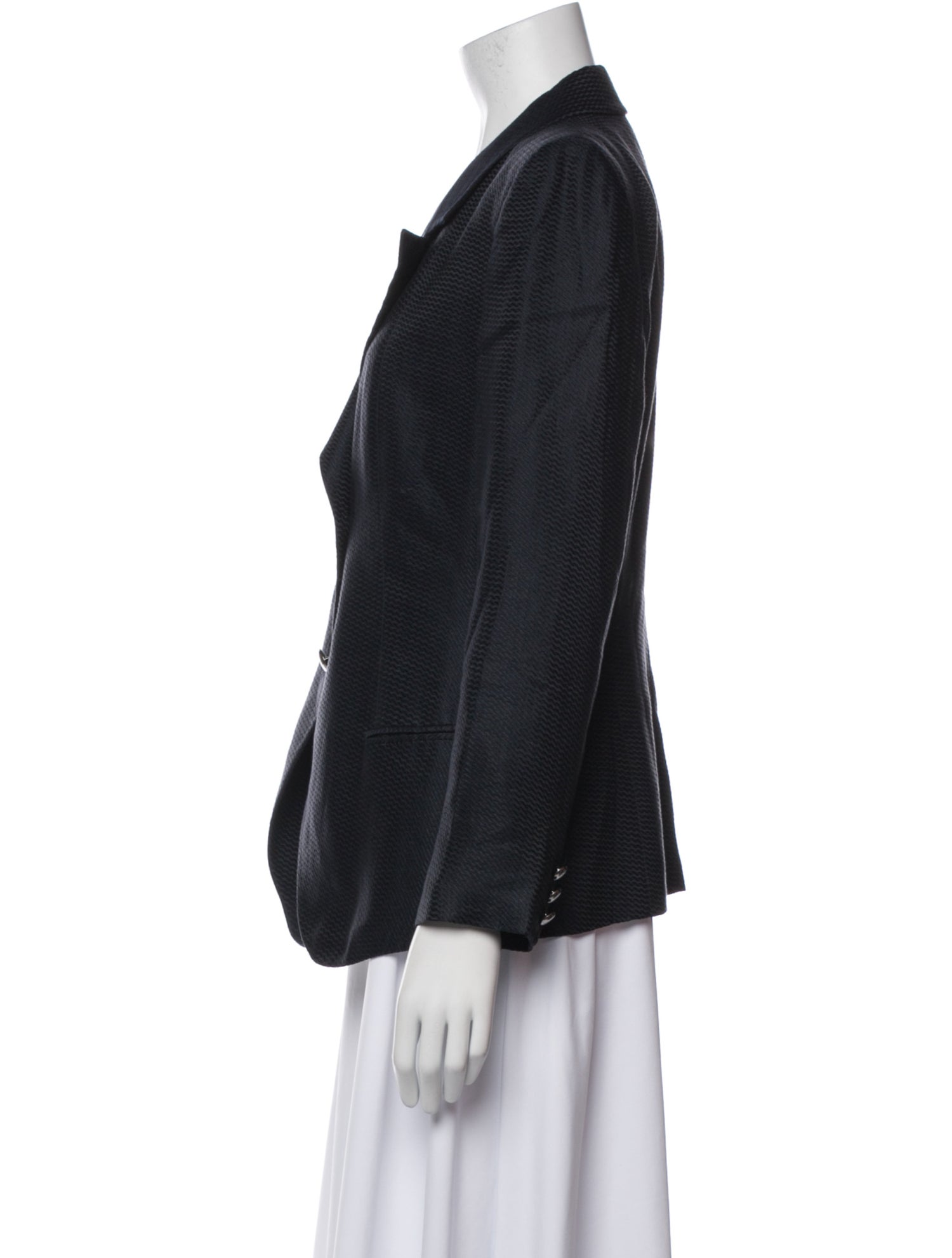 Giorgio Armani Linen Plaid Print Blazer