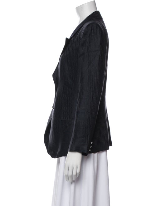 Giorgio Armani Linen Plaid Print Blazer