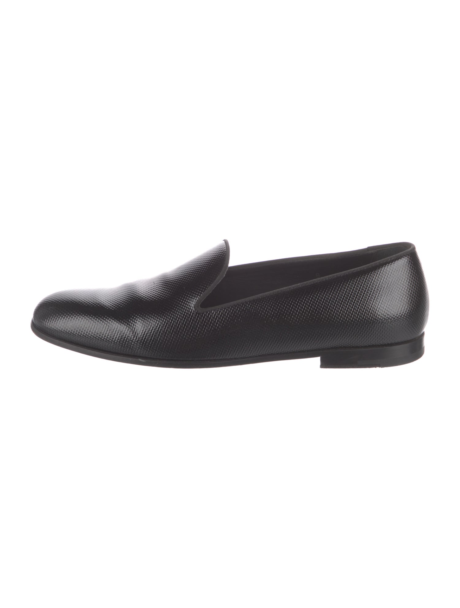 Giorgio Armani Embossed Leather Loafers