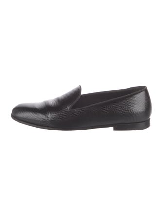 Giorgio Armani Embossed Leather Loafers