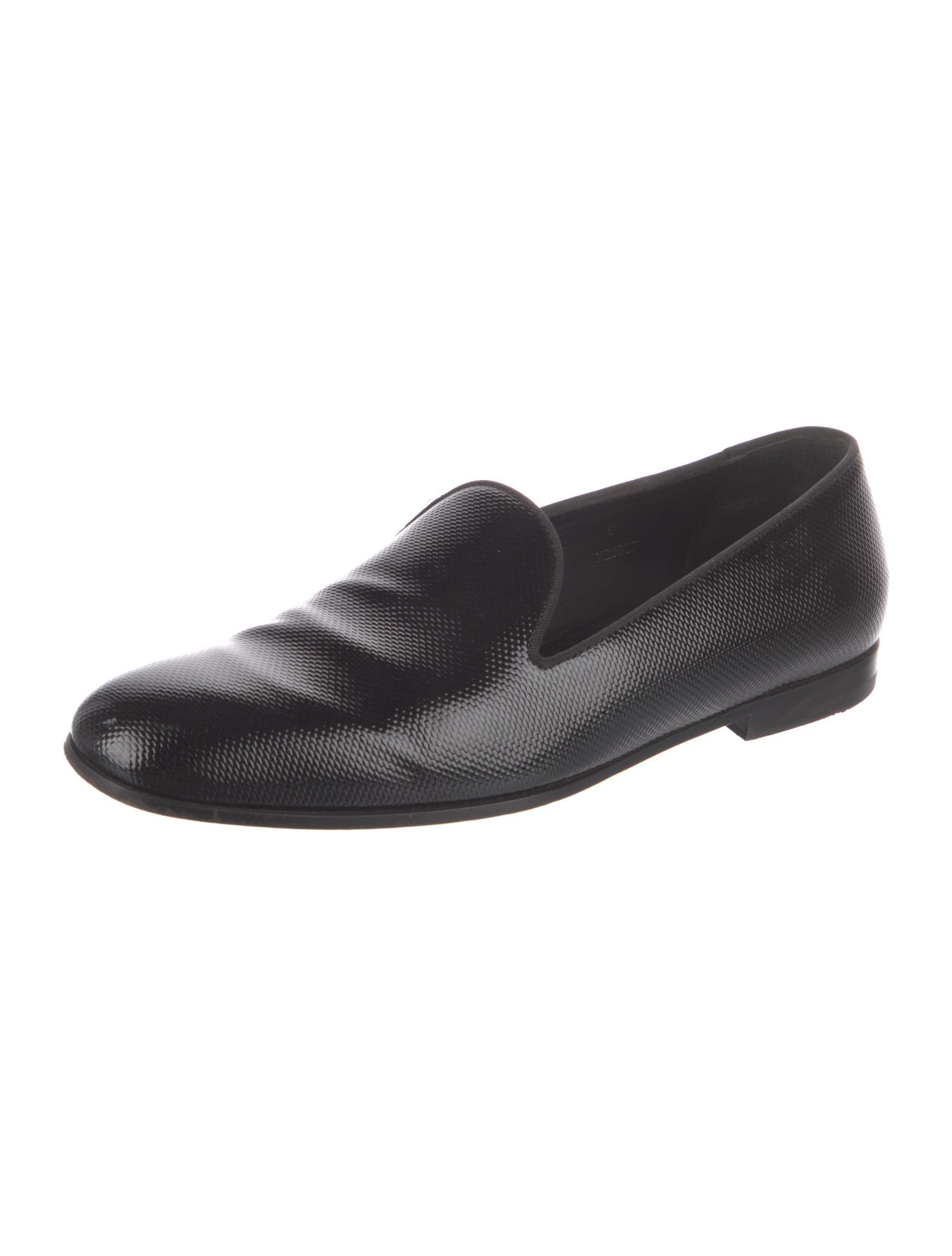 Giorgio Armani Embossed Leather Loafers