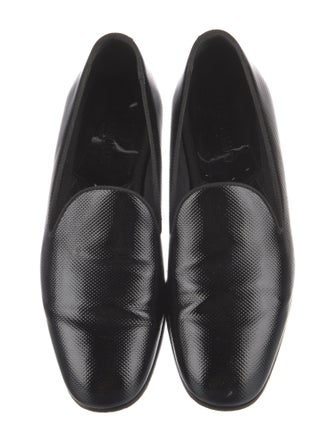 Giorgio Armani Embossed Leather Loafers