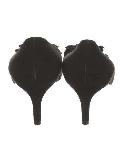 Giorgio Armani Suede Floral Print Pumps