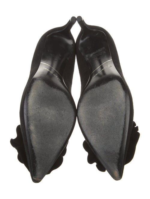 Giorgio Armani Suede Floral Print Pumps
