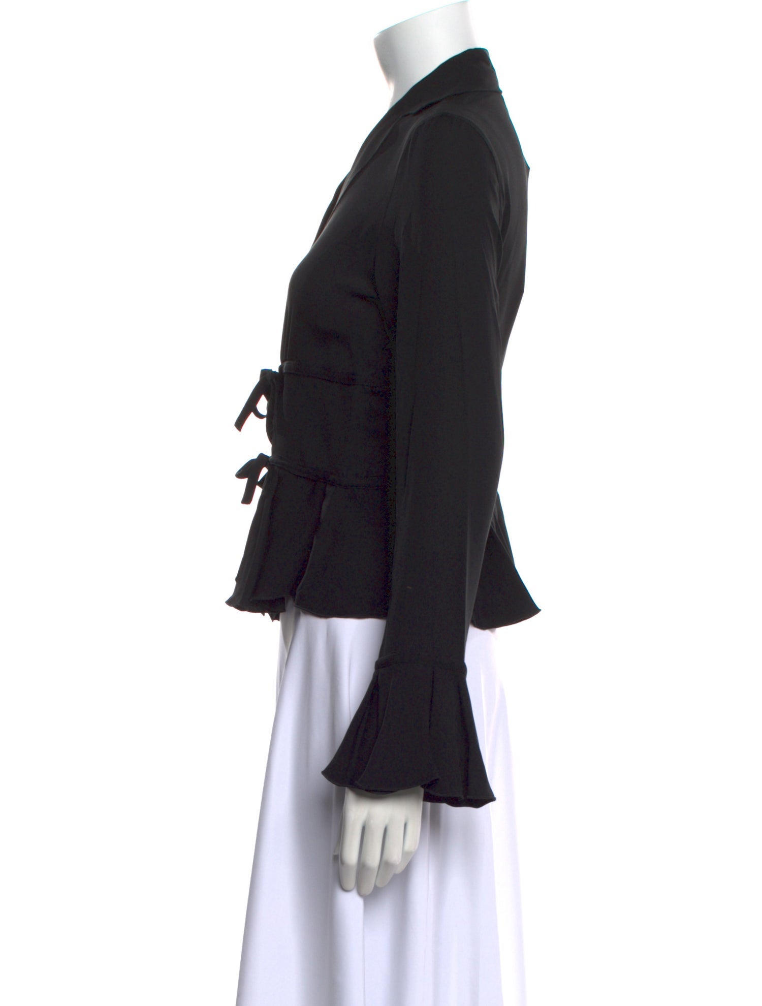 Giorgio Armani Silk V-Neck Crop Top