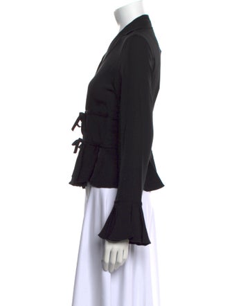 Giorgio Armani Silk V-Neck Crop Top