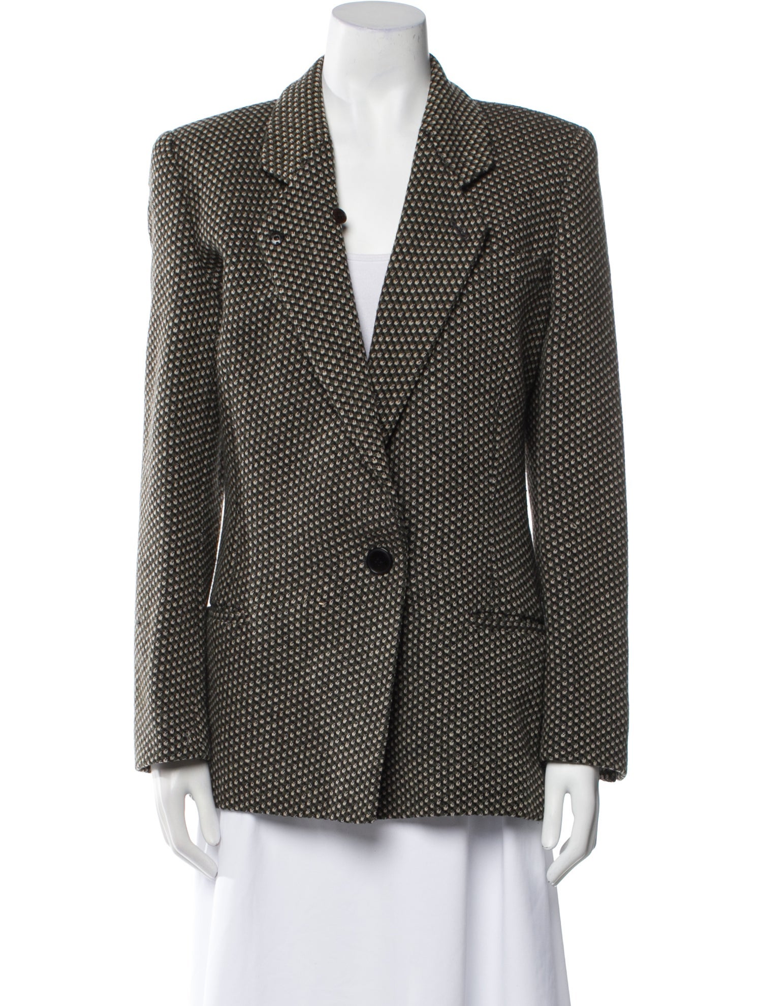 Giorgio Armani Wool Printed Blazer