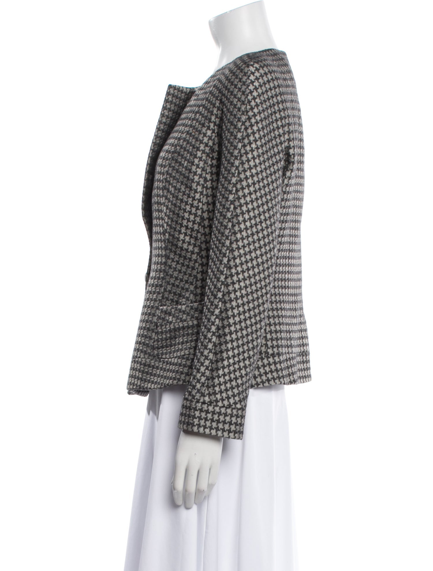 Giorgio Armani Wool Houndstooth Print Evening Jacket
