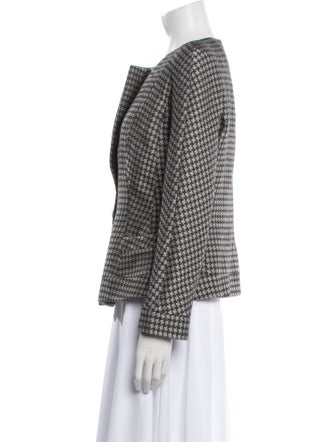 Giorgio Armani Wool Houndstooth Print Evening Jacket